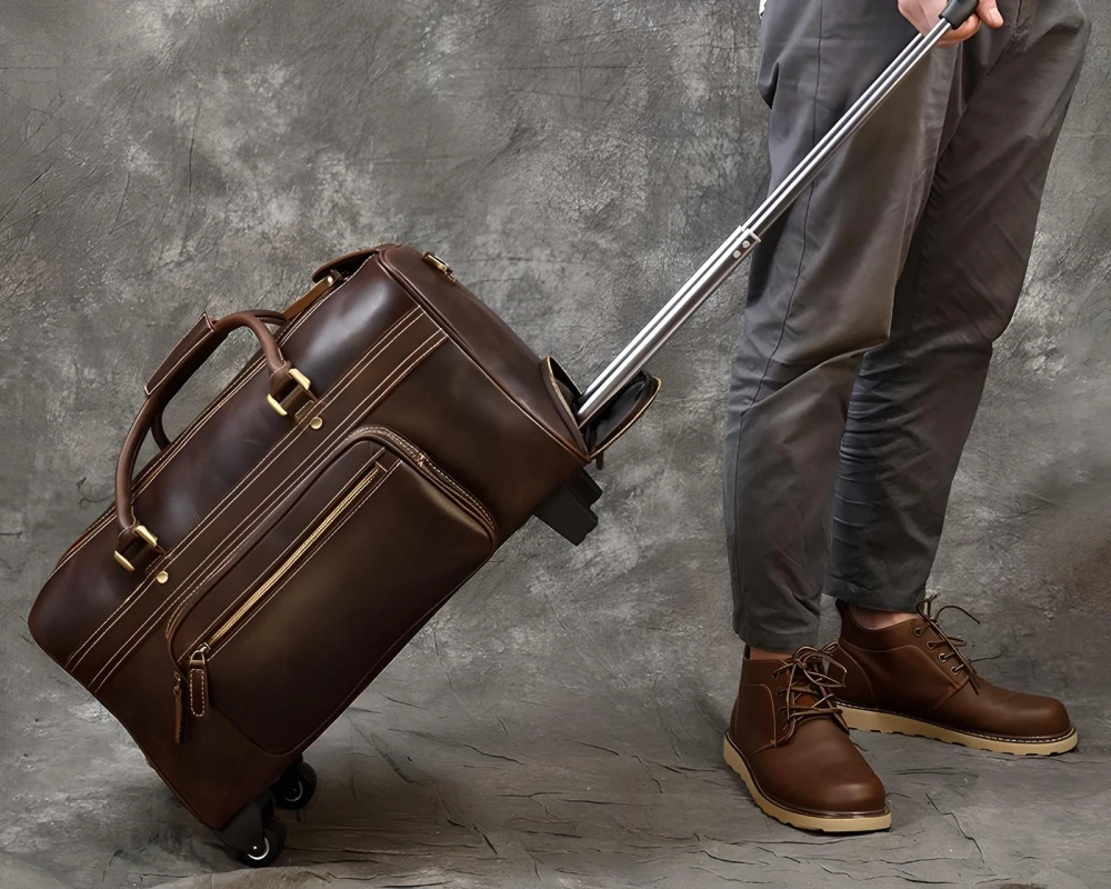 mens carry on bags leather