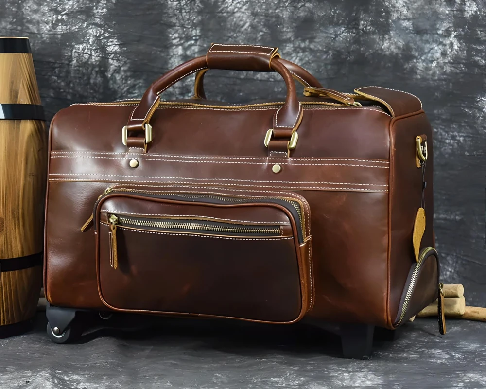 mens carry on bags leather
