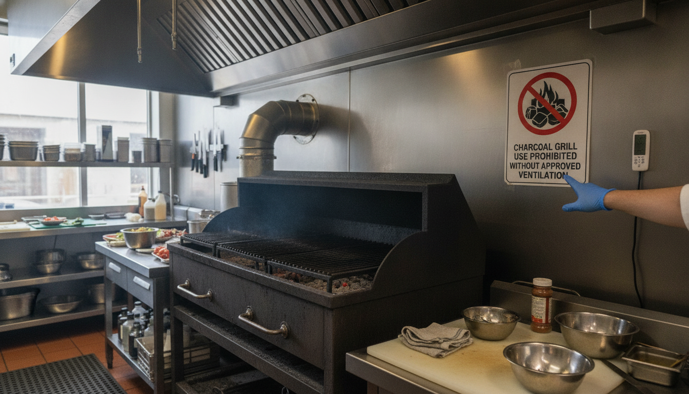 Charcoal Grills in Commercial Kitchens: Rules & Venting