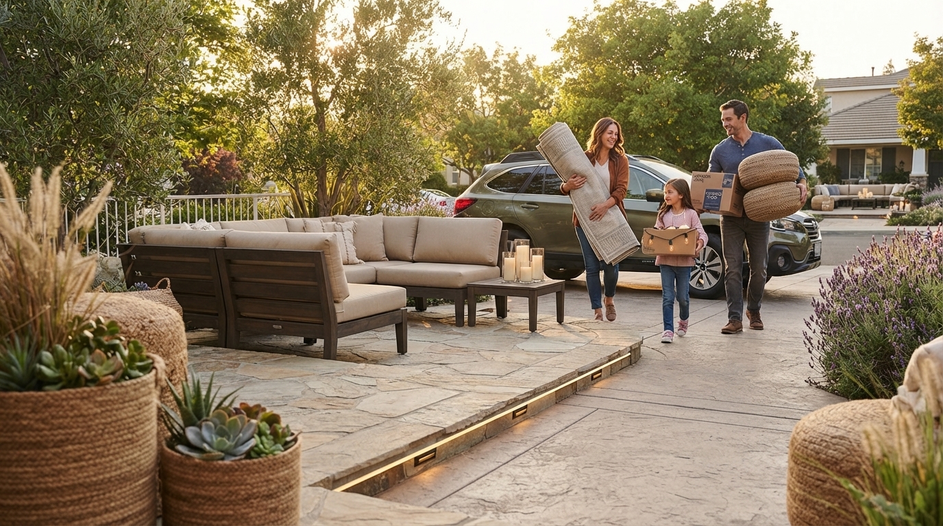 Outdoor Living Room Patio Trends: Seating, Lighting & More