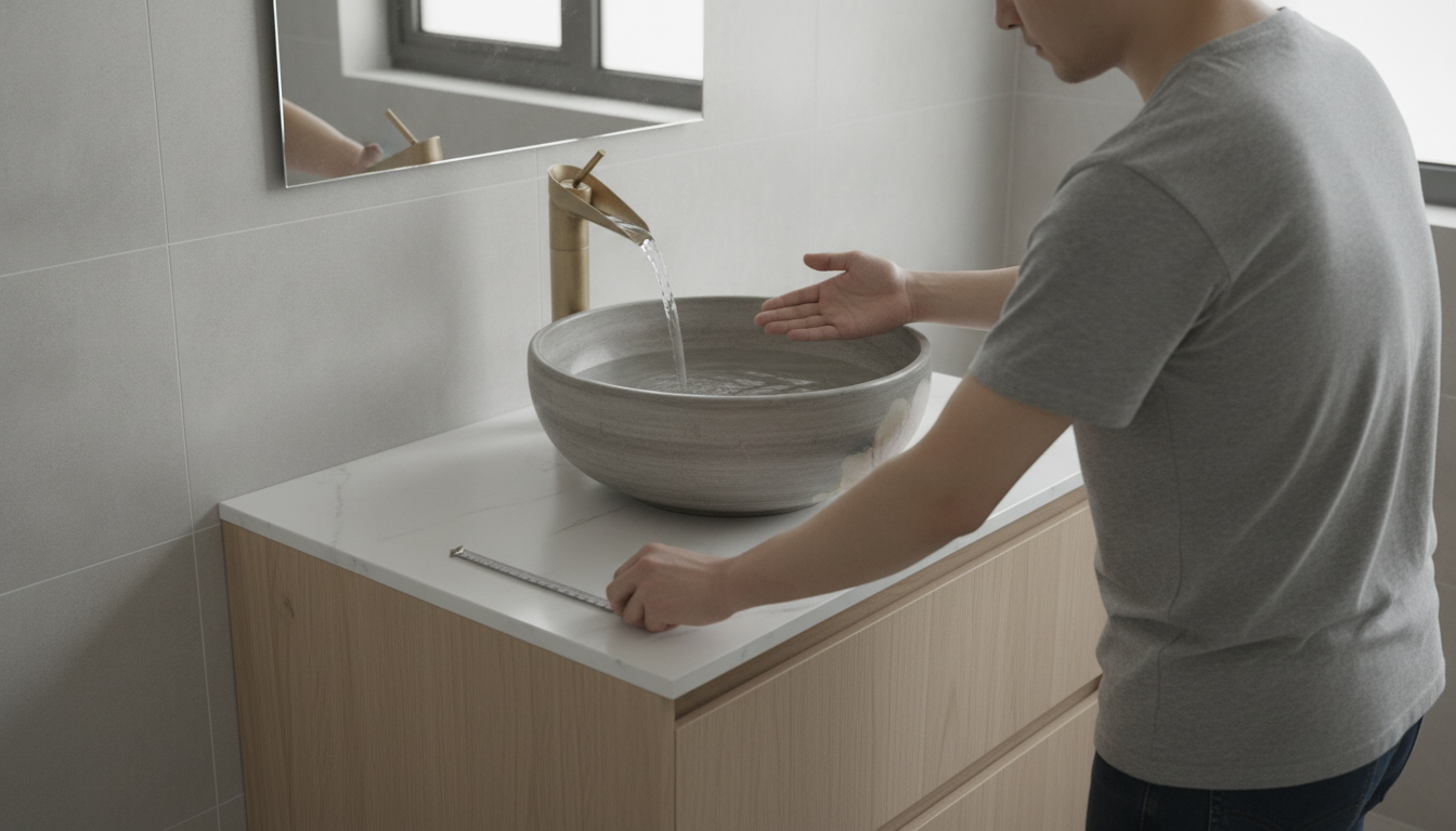 Best Vanity Height for a Round Vessel Sink + Tall Faucet